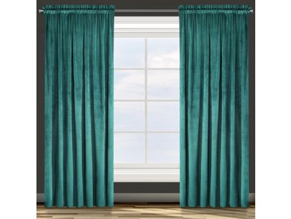 58000 zaslona gotowa d91 rosa na tasmie 140 x 270 cm ciemnoturkusowy