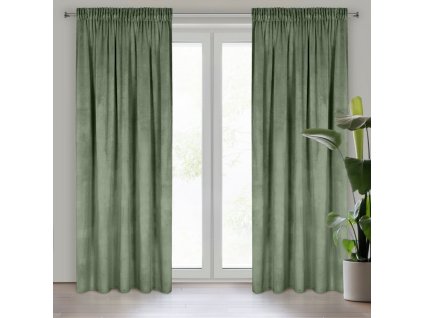 3037 zaslona gotowa d91 rosa na tasmie 140 x 270 cm oliwkowy