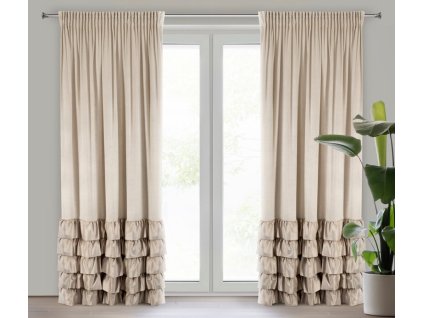 23113 zaslona gotowa dani na tasmie 140 x 250 cm bezowy