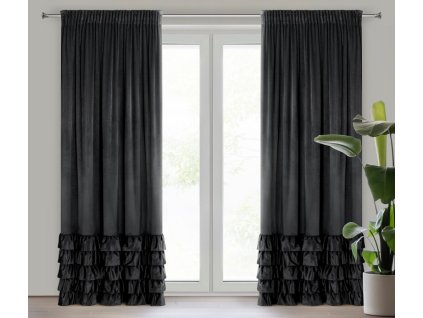 23119 zaslona gotowa dani na tasmie 140 x 250 cm czarny