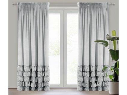 23122 zaslona gotowa dani na tasmie 140 x 270 cm srebrny