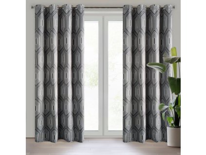 63784 zaslona gotowa diadem 140 x 250 cm grafitowy