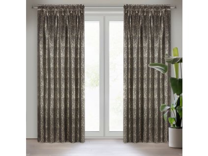 39955 zaslona gotowa ebru na tasmie 135 x 270 cm czarny