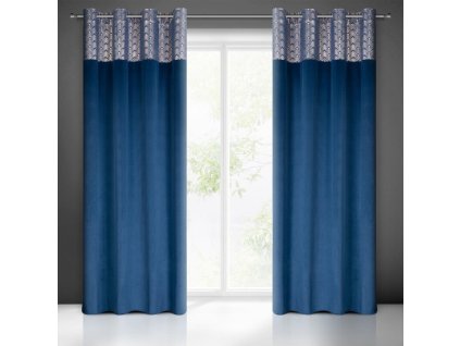 54217 zaslona gotowa elen 140 x 250 cm granatowy