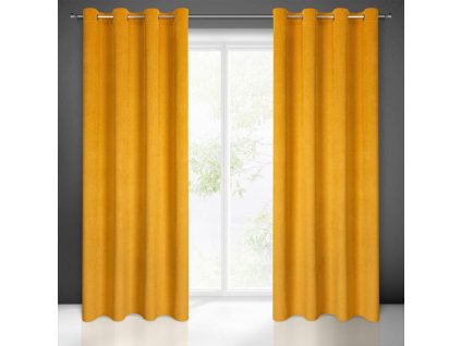 59272 zaslona gotowa eliza 140 x 250 cm musztardowy