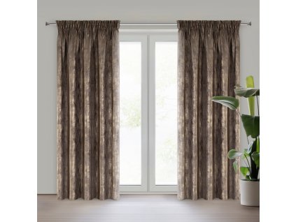 23161 zaslona gotowa estel na tasmie 140 x 270 cm brazowy