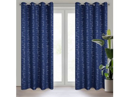 36058 zaslona gotowa evi 140 x 250 cm granatowy