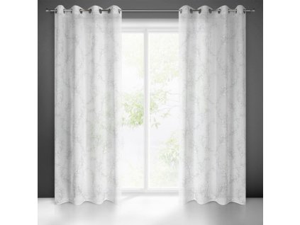 59968 zaslona gotowa fiore 140 x 250 cm bialy