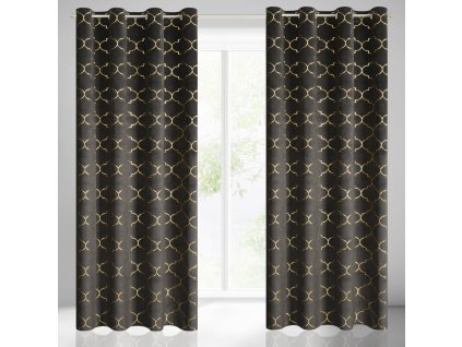 54640 zaslona gotowa gisel 140 x 250 cm czarny