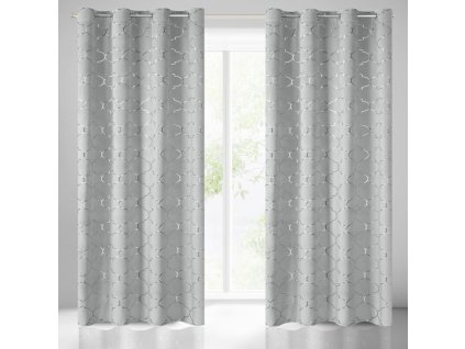 63184 zaslona gotowa gisel 140 x 250 cm srebrny