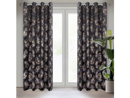 34837 zaslona gotowa gloria 140 x 250 cm czarny