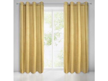 63859 zaslona gotowa ibbie 140 x 250 cm musztardowy