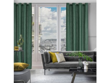 56500 zaslona gotowa inga 140 x 250 cm ciemnozielony