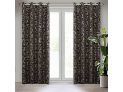 8671 zaslona gotowa kaja 135 x 250 cm czarny