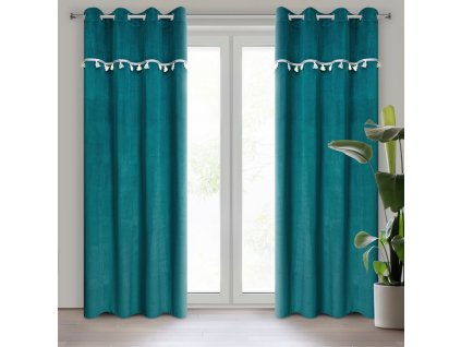 38380 zaslona gotowa kids 1 140 x 250 cm ciemnoturkusowy