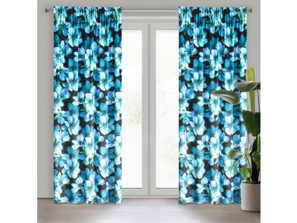 63373 zaslona gotowa kleo na tasmie 140 x 270 cm czarny