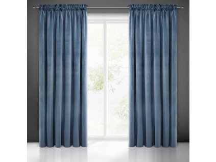 58903 zaslona gotowa kristi na tasmie 140 x 270 cm ciemnoniebieski