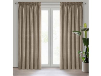 41860 zaslona gotowa kristi na tasmie 140 x 270 cm jasnobrazowy