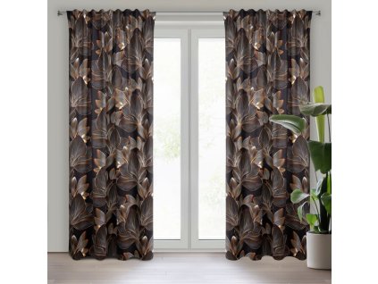 46012 zaslona gotowa larisa na tasmie 140 x 270 cm czarny