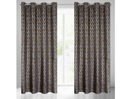 57286 zaslona gotowa laura 140 x 250 cm czarny