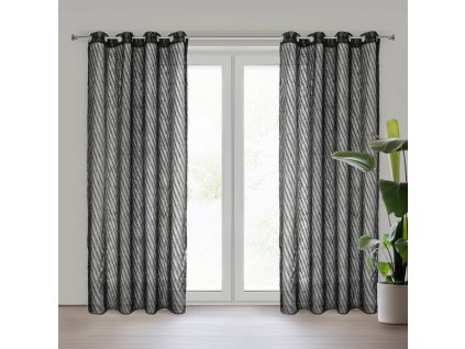 4945 zaslona gotowa laurel 140 x 250 cm czarny