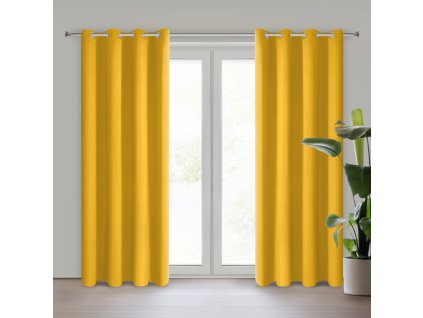 21790 zaslona gotowa logan 135 x 250 cm musztardowy