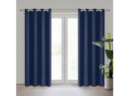 60472 zaslona gotowa logan 140 x 270 cm granatowy