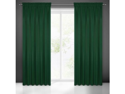 53368 zaslona gotowa logan na tasmie 135 x 270 cm ciemnozielony