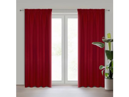 32932 zaslona gotowa logan na tasmie 135 x 270 cm czerwony