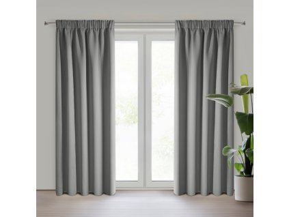 8839 zaslona gotowa logan na tasmie 135 x 270 cm szary