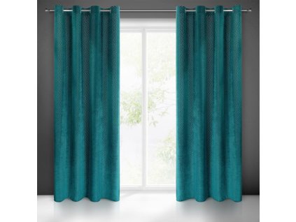 57250 zaslona gotowa lussi 140 x 250 cm ciemnoturkusowy