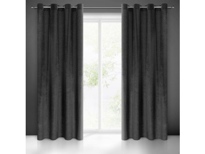 57256 zaslona gotowa lussi 140 x 250 cm czarny