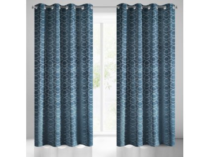 63520 zaslona gotowa mandi 135 x 250 cm granatowy