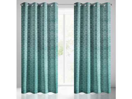 63523 zaslona gotowa mandi 135 x 250 cm turkusowy