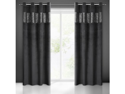 62947 zaslona gotowa margot 140 x 250 cm czarny