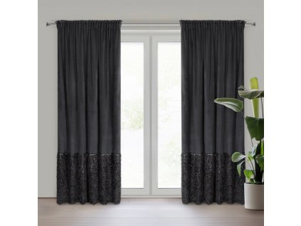 5950 zaslona gotowa marion 2 na tasmie 140 x 270 cm czarny