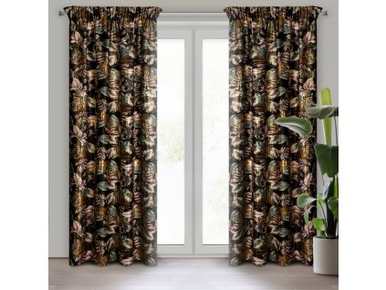 6595 zaslona gotowa maroko na tasmie 140 x 270 cm czarny