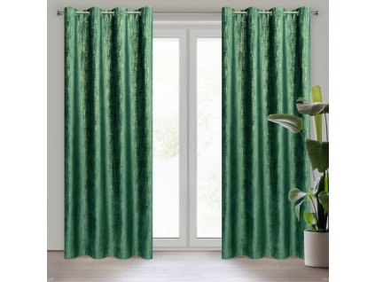 56980 zaslona gotowa marsala 140 x 250 cm ciemnozielony