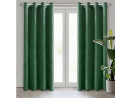 51439 zaslona gotowa melanie 215 x 250 cm ciemnozielony