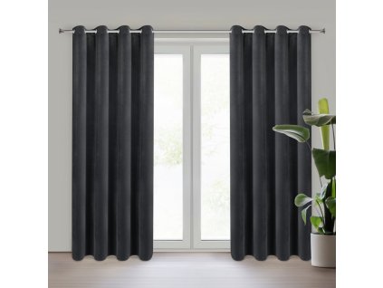 13675 zaslona gotowa nita 140 x 250 cm czarny