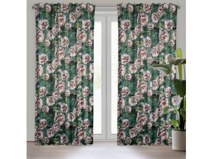 46024 zaslona gotowa palmera na tasmie 140 x 270 cm zielony