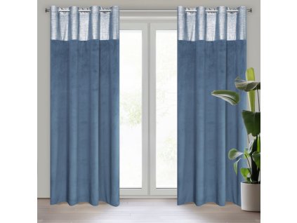 62806 zaslona gotowa peri 140 x 250 cm granatowy