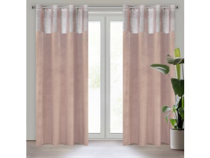 62818 zaslona gotowa peri 140 x 250 cm pudrowy roz