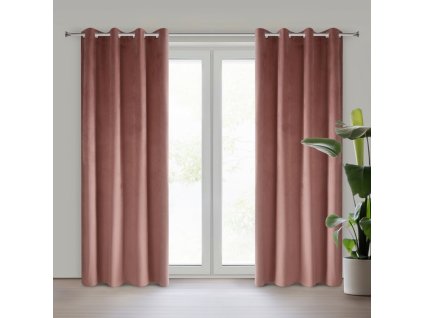 8656 zaslona gotowa pierre 140 x 250 cm ciemnorozowy