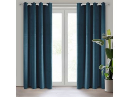 8641 zaslona gotowa pierre 140 x 250 cm granatowy
