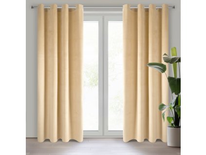 8668 zaslona gotowa pierre 140 x 250 cm kremowy