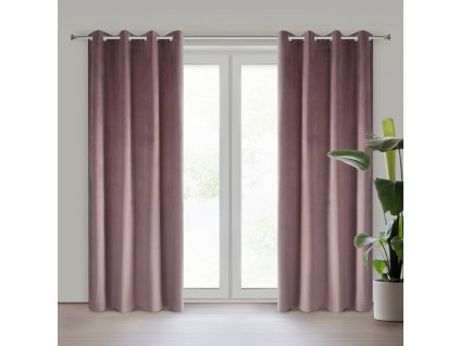 50923 zaslona gotowa pierre 140 x 250 cm pudrowy roz