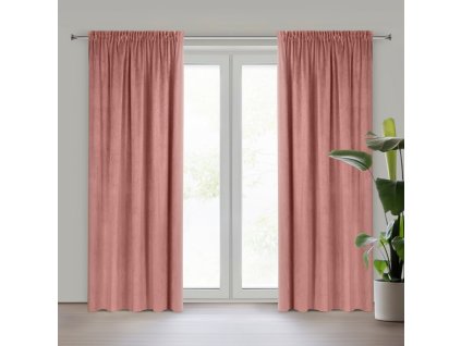 57505 zaslona gotowa pierre na tasmie 140 x 300 cm ciemnorozowy