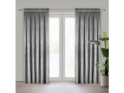 21016 zaslona gotowa pierre na tasmie 140 x 300 cm szary