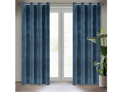 9673 zaslona gotowa ria 140 x 250 cm granatowy